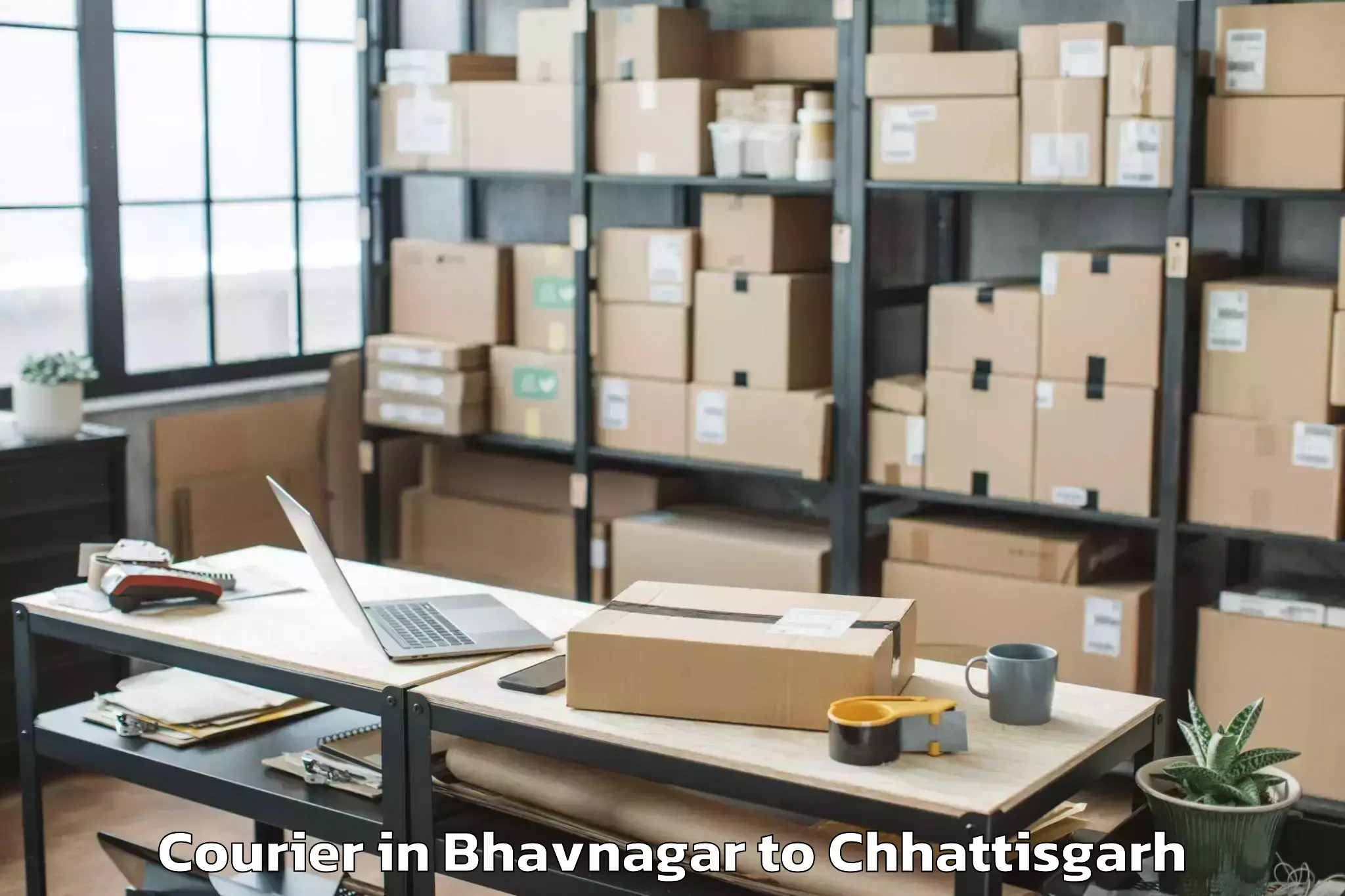 Hassle-Free Bhavnagar to Mats University Aarang Courier